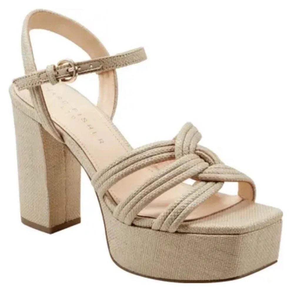 NWT Marc Fisher LTD Cairo Ankle Strap Platform Sandal